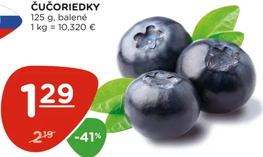 Čučoriedky balené
