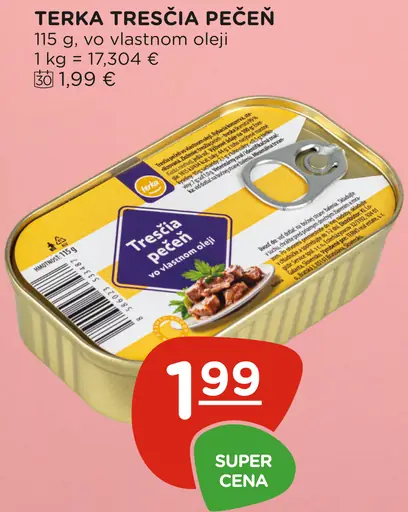 Terka tresčia pečeň vo vlastnom oleji