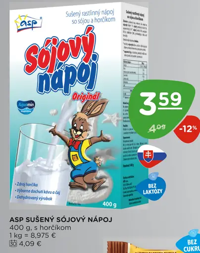 ASP sušený sójový nápoj s horčíkom