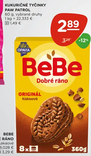 BeBe Dobré ráno kakaové sušienky