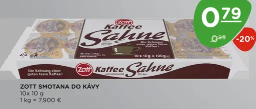 Zott Kaffee Sahne smotana do kávy