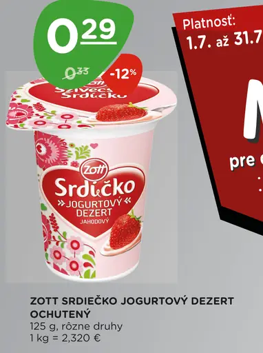 Zott Srdiečko jogurtový dezert