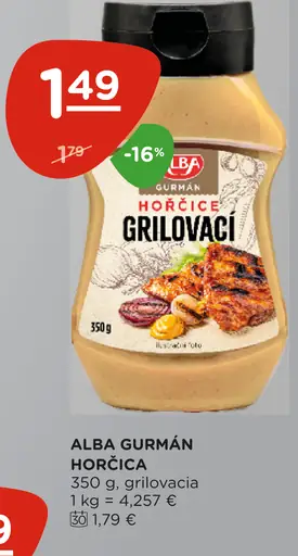Alba Gurmán horčica grilovacia
