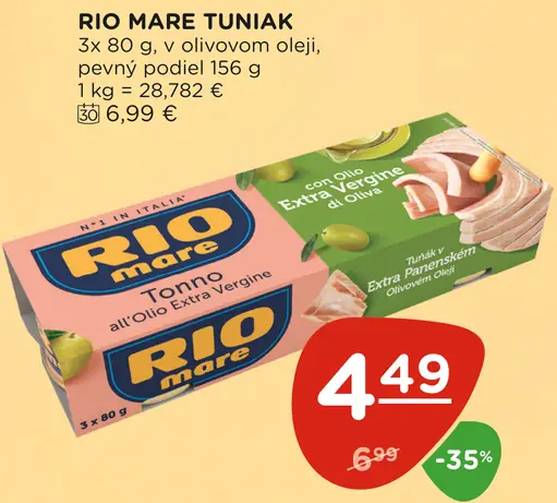 Rio Mare Tuniak v olivovom oleji