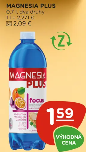 Magnesia Plus minerálna voda viac druhov