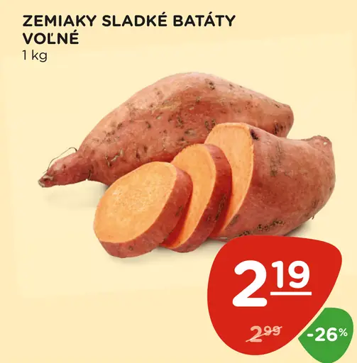 Zemiaky sladké batáty voľné