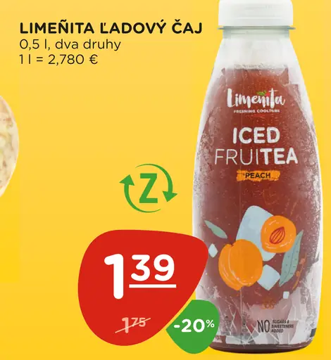 Limeñita ľadový čaj iced fruitea dva druhy