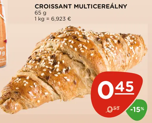 Croissant multicereálny
