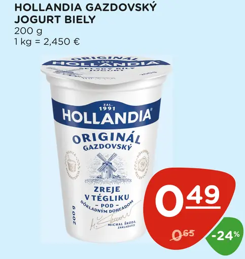 Hollandia Gazdovský biely jogurt