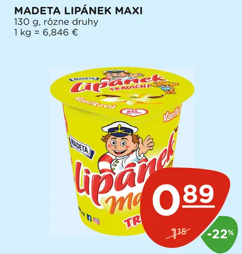 Madeta Lipánek Maxi tvarohový dezert