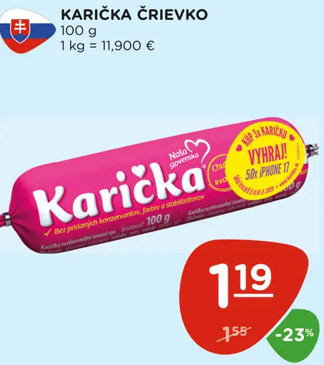 Karička črievko