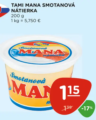 Tami Mana Smotanová nátierka