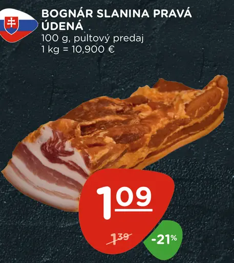 Bognár slanina pravá údená