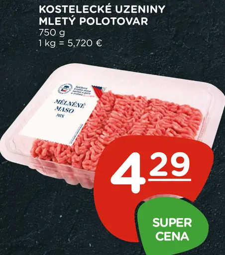 Kostelecké uzeniny mletý polotovar