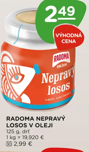 Radoma nepravy losos v oleji
