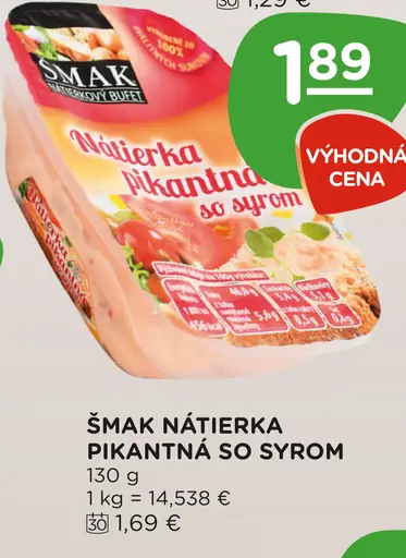 Šmak nátierka pikantná so syrom