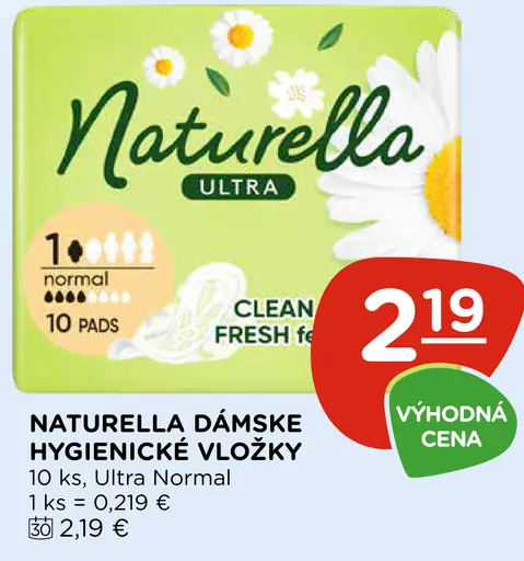 Naturella dámske hygienické vložky Ultra Normal Clean & Fresh