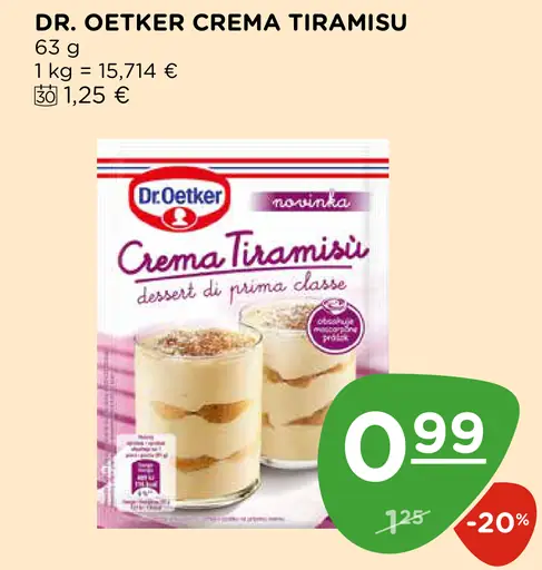 Dr. Oetker Crema Tiramisu dezert v prášku