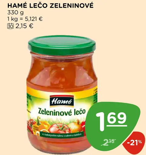 Hamé zeleninové lečo