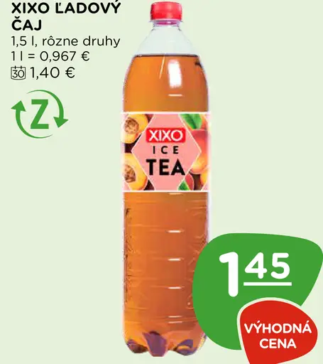 Xixo ľadový čaj rôzne druhy