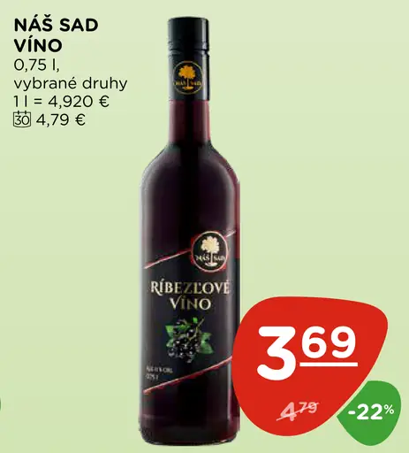 Náš sad Ríbezľové víno