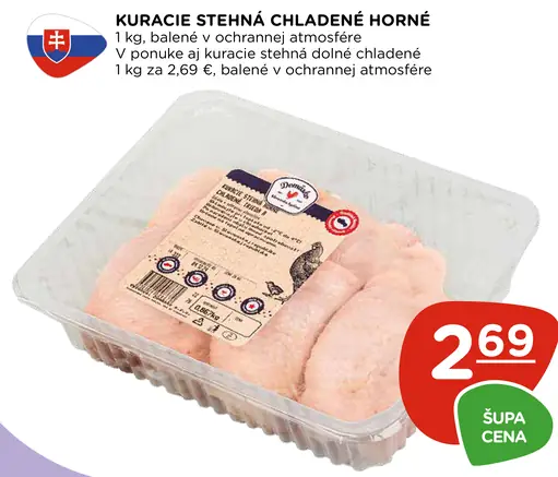 Kuracie stehná chladené horné