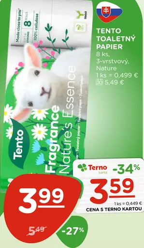 Tento toaletný papier Nature´s Essence 3-vrstvový