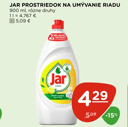 Jar prostriedok na umývanie riadu