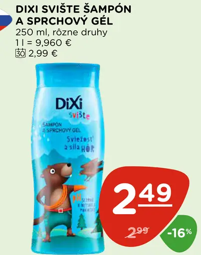 Dixi Detský šampón, sprchový gél svište