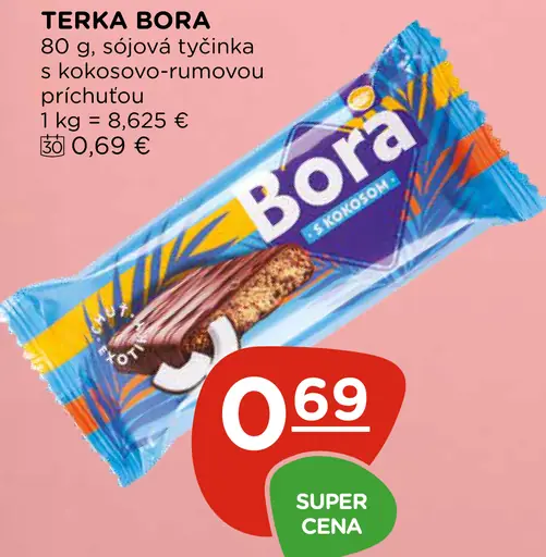 Terka Bora sójová tyčinka s kokosovo-rumovou príchuťou