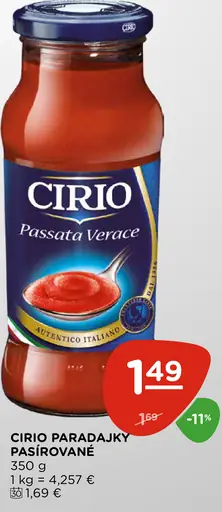 Cirio Paradajky Pasírované