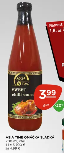 Asia Time sladká chilli omáčka