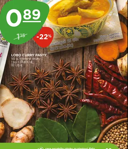 Lobo kari pasty – Red Curry Paste, Yellow Curry Paste a Green Curry Paste