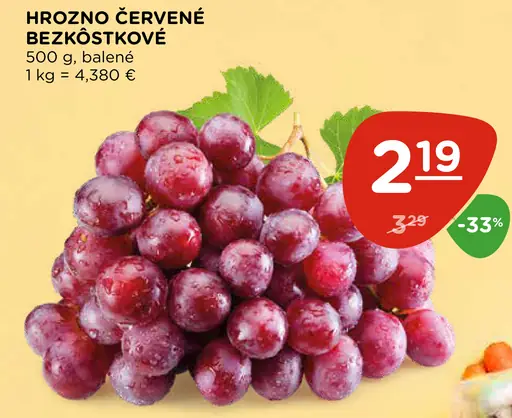 Hrozno červené bezkôstkové