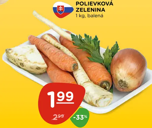 Polievková zelenina balená
