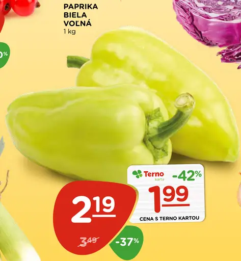 Paprika biela voľná