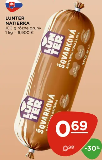Lunter nátierka rôzne druhy