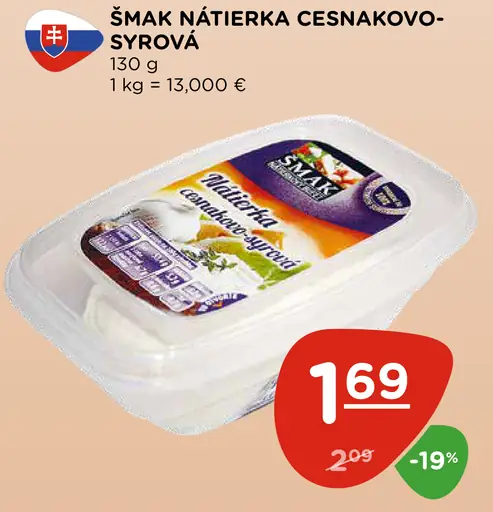 ŠMAK Nátierka cesnakovo-syrová