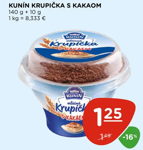 Kunín Krupička s kakaom