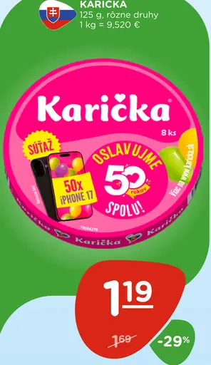 Karička, rôzne druhy