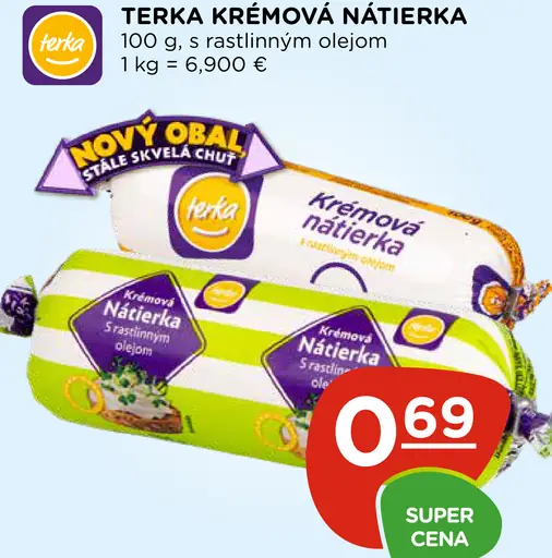 Terka krémová nátierka s rastlinným olejom