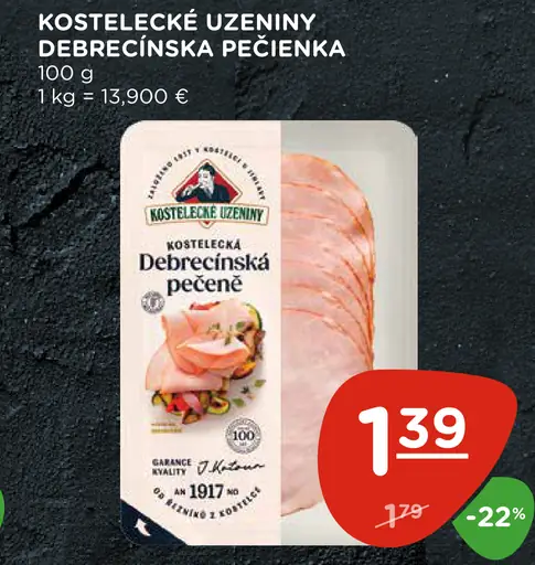 Kostelecké uzeniny Debrecínska pečienka