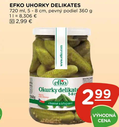 Efko uhorky delikates 5-8 cm
