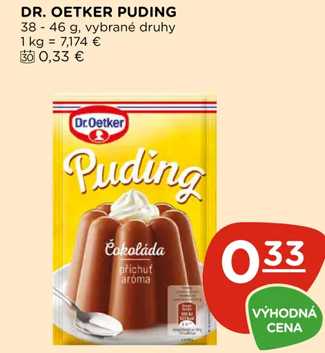 Dr. Oetker Puding, čokoláda, rôzne druhy