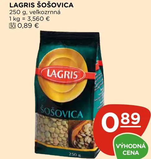 Lagris šošovica, zelenozrnná