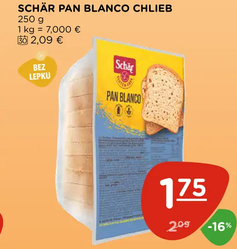 Schar Pan Blanco bezlepkový chlieb