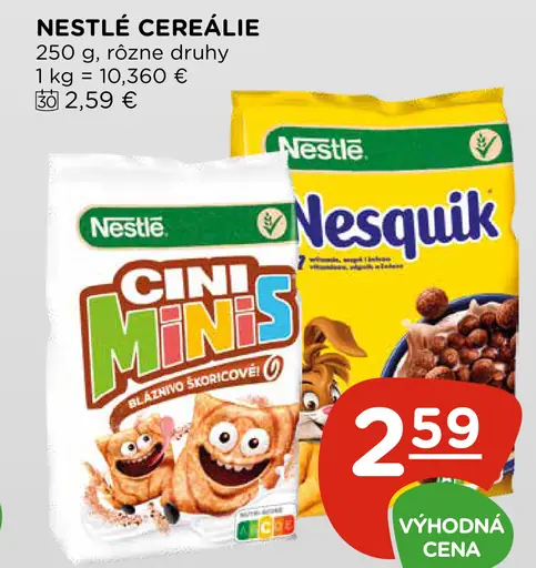 Nestlé Cini Minis / Nesquik cereálie