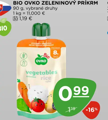 BIO OVKO zeleninový príkrm