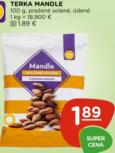 Terka mandle pražené solené