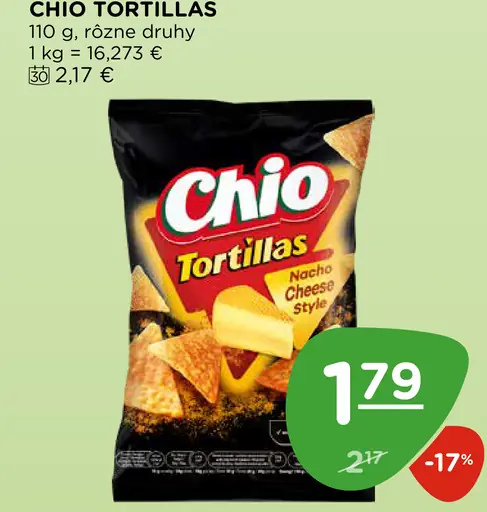Chio Tortillas rôzne druhy